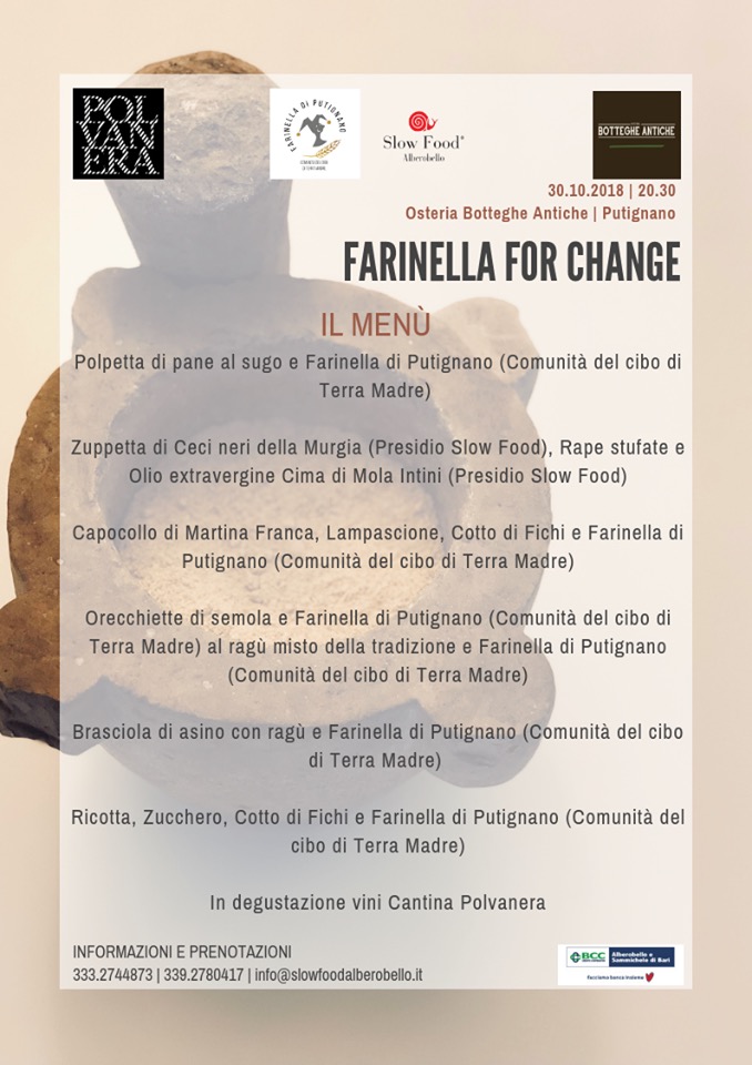 Farinella For Change Menù