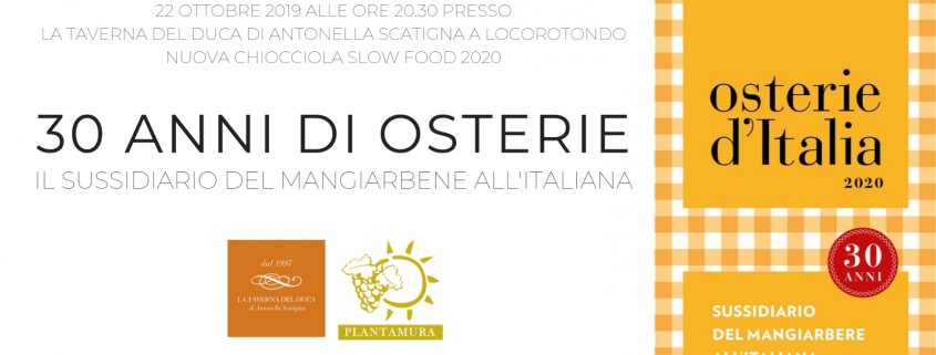 30 anni di Osterie d'italia